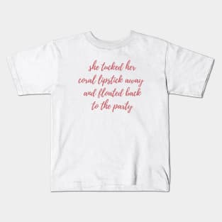 Coral Lipstick Kids T-Shirt